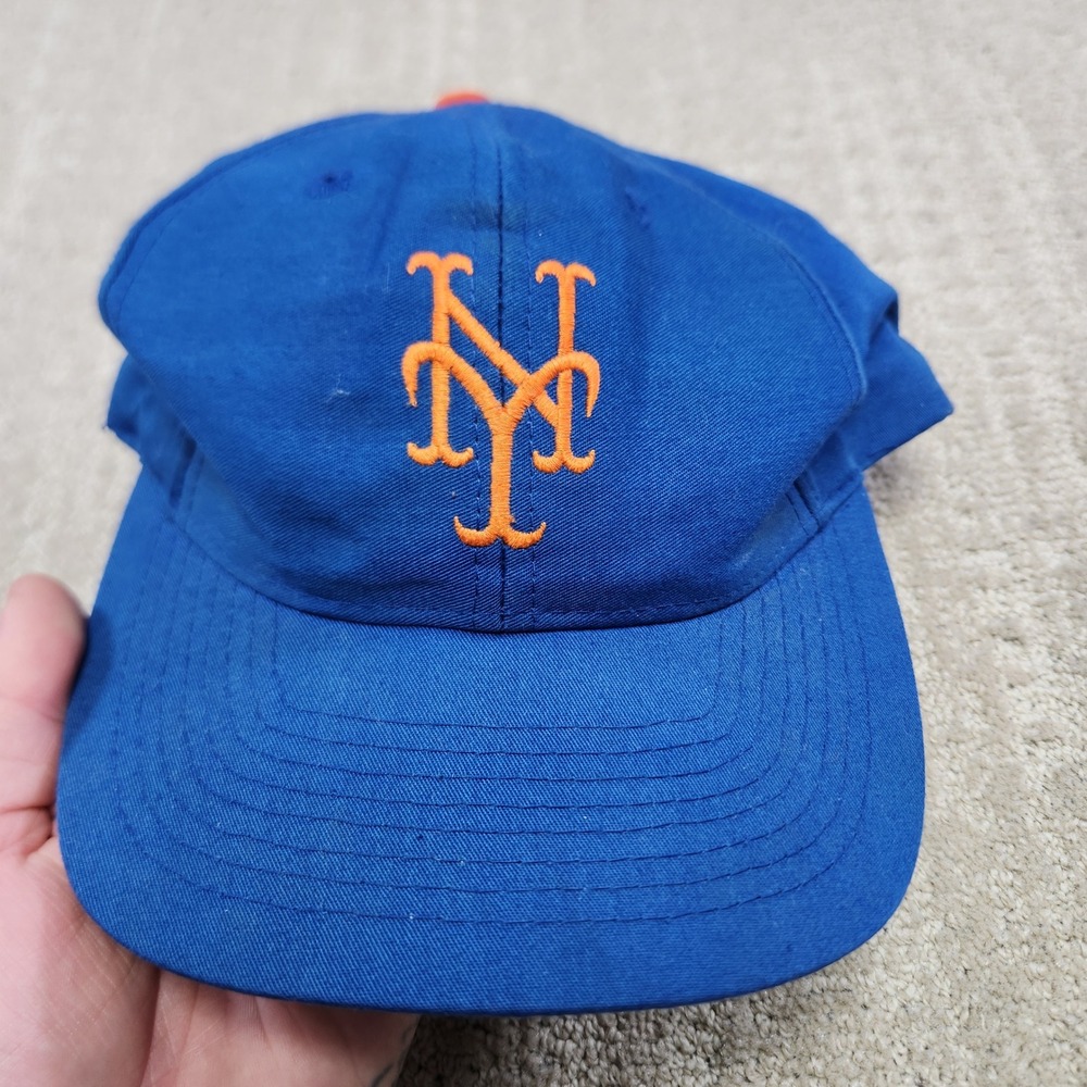 Vintage New York Mets Twins Enterprise Snapback Hat Blue MLB Baseball Cap OSFA